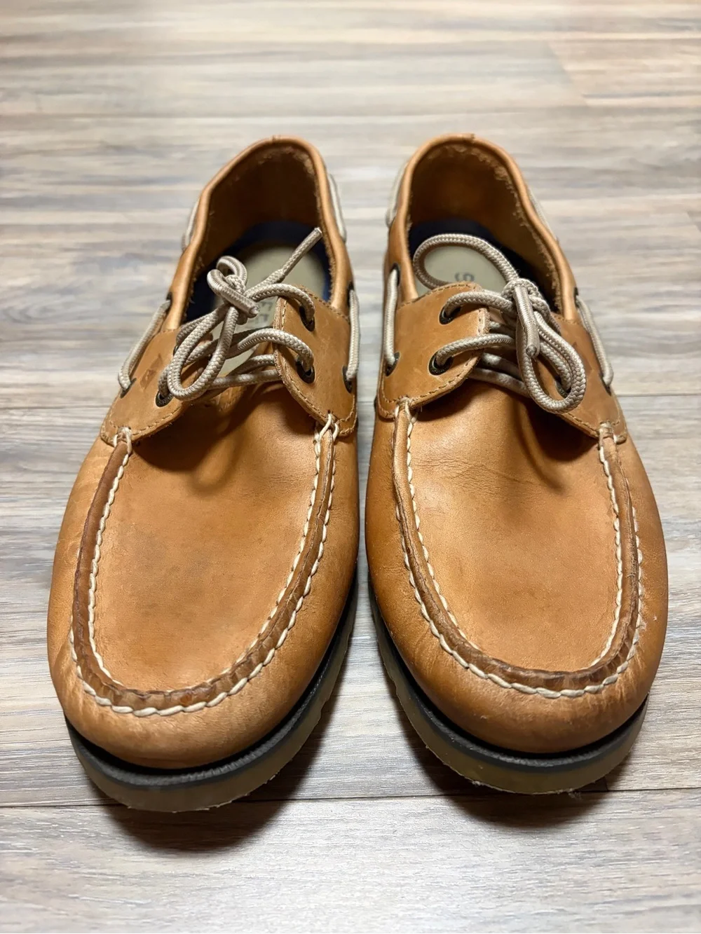 Sperry Top-Sider Leeward 2-Eye Boat Shoes Men’s 10.5 Sahara Leather